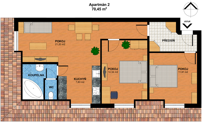Penzion Sklář - Apartmán č. 2