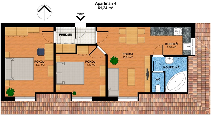 Penzion Sklář - Apartmán č. 4